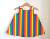 Rainbow Toddler Dress Children's Clothing, First Birthday Party Dress - sizes Newborn to girls size 6
