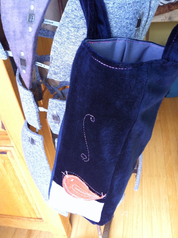 Mackerilla Appliqué Wine Bottle Tote