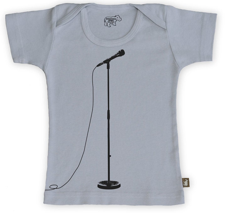 Light Grey Microphone T-shirt