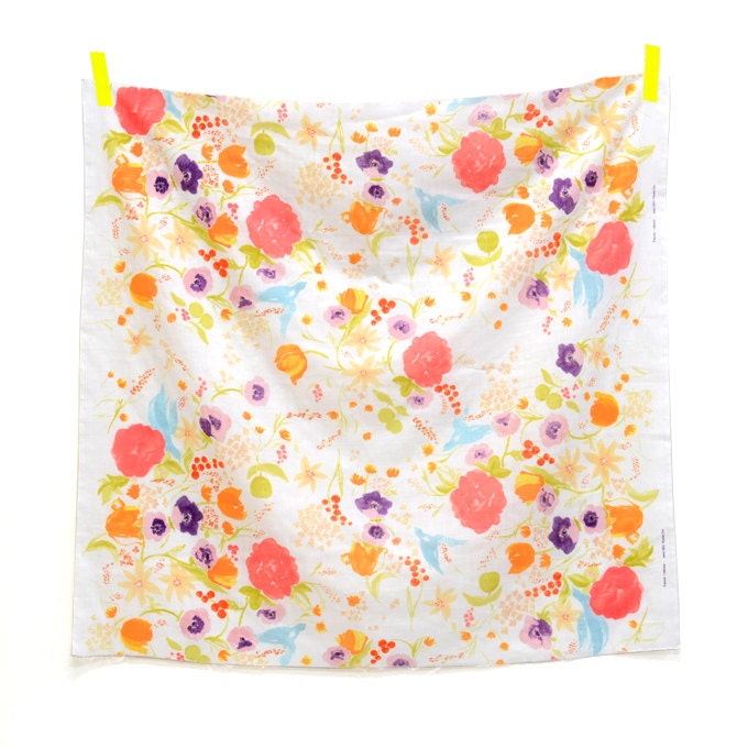 Nani Iro Kokka Fuccra : rakuen Japanese Fabric - white