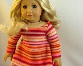 Striped Twirly Tunic for 18 inch doll