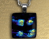 Dichroic Fused Glass Pendant Jewelry - Steppin Out - B143