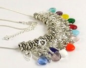 Charming Hearts Pandora style slider charm necklace with TWELVE handcrafted heart charms