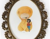 Original Art, Framed Watercolor "Read to Me" - OOAK