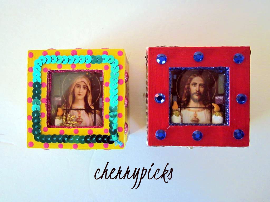 Jesus - Nicho/Retablo/Rosary/Jewelry/Prayer/Trinket Box