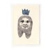 Man in a crown monoprint fine art print