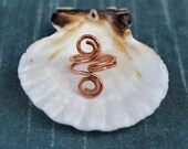 Hammered Copper Grecian Styled Adjustable Toe Ring - also available in Sterling Silver or 14k Gold Filled