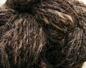 Handspun Wool Yarn Natural Dark Gray Black Navajo Churro Yarn 137yds 4.1oz 8wpi