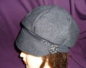 Jax Hats all black basic black little black hat almost black - well really dark charcoal grey