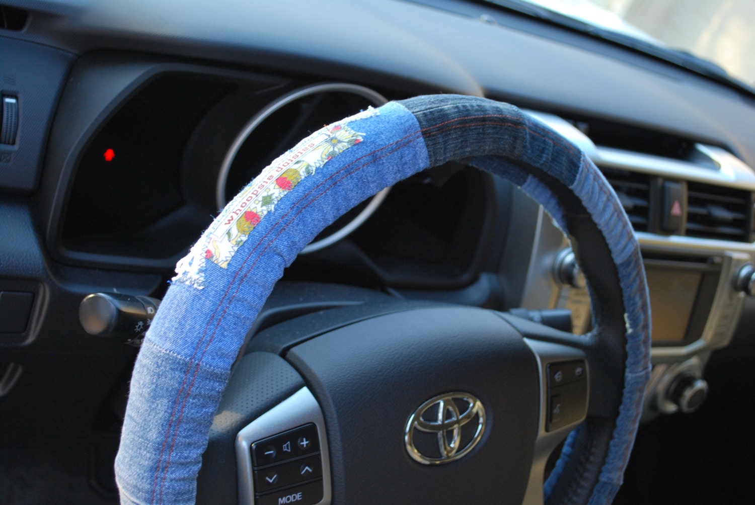 Blue Jean Baby Hippie Chick Steering Wheel Cover by Whoopsie Daisies on Etsy