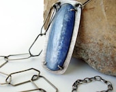 Blue Kyanite Necklace, Sterling Silver Blue Kyanite Necklace - Forever in Blue Jeans Necklace