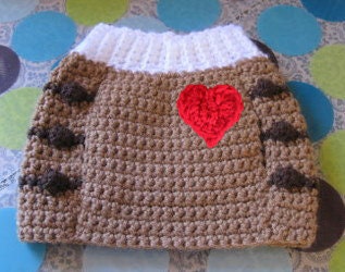Dog Sweater Vest - Chocolate Chip Cookie Lover - Size S - Ready to Ship Today