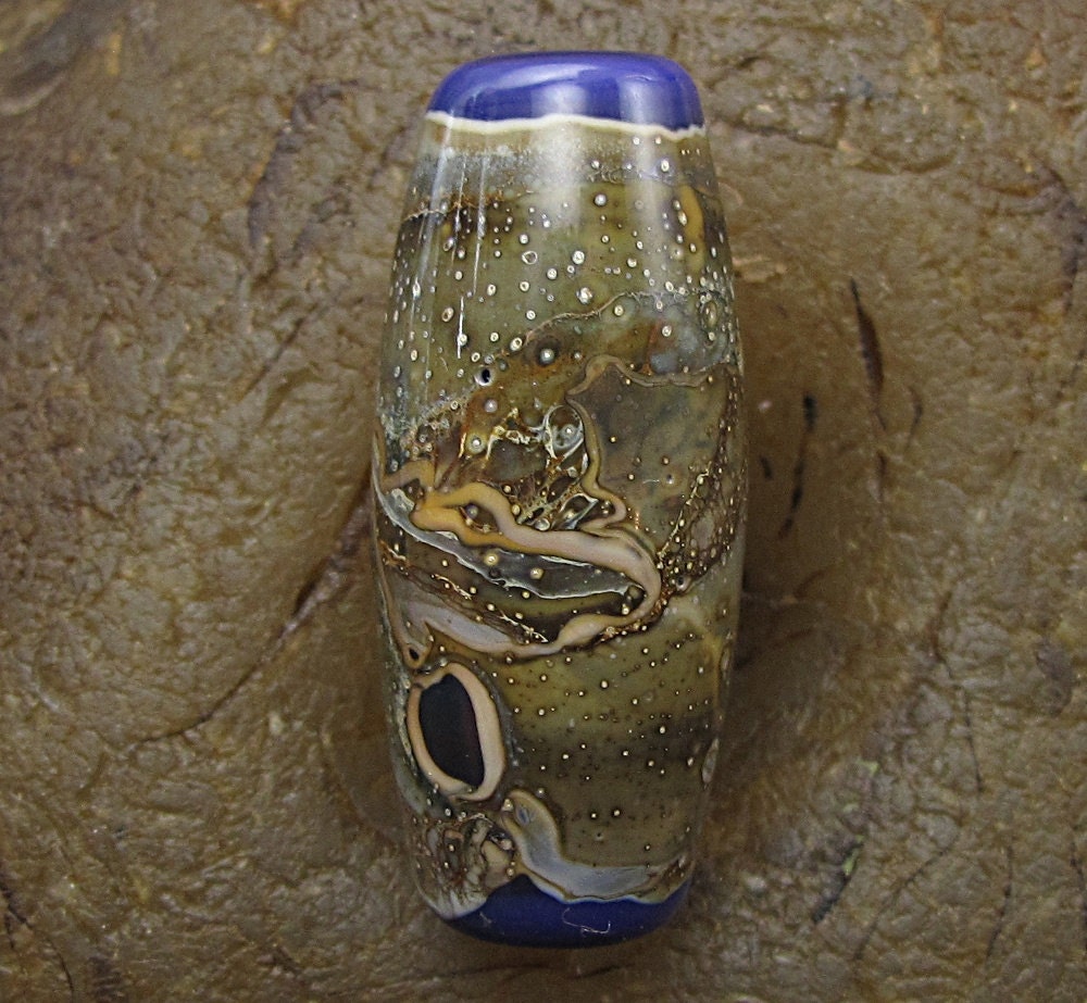 Handmade Lampwork Glass Focal Bead -Organic Shards- by Jason Powers SRA