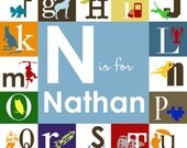 ABC Name Poster - 16x20 inches - available for boy or girl
