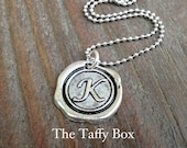 Mini Monogram Wax Seal Pendant Necklace