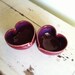 Heart Bowl, Wedding decor Two Of Hearts--two Medium size raspberry heart bowls