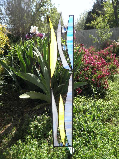 Stained Glass Garden Sculpture- Prairie Sun