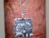 Silver Gingko Leaf Pendant,  Fine Silver Charm, Eco-Friendly Silver Charm, Silver Jewelry