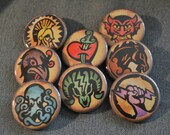 BioShock Infinite Vigor buttons - 1.25 inch pinbacks - set of 8