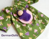 LARGE 14-15 INCHES Mushrooms Pocket dress and Pocket doll, Doll Clothes, Waldorf Toy