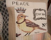 Quilted Pillow bird