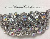 Mora crystal hair clip bridal clip wedding hair fascinator evening hair accessory