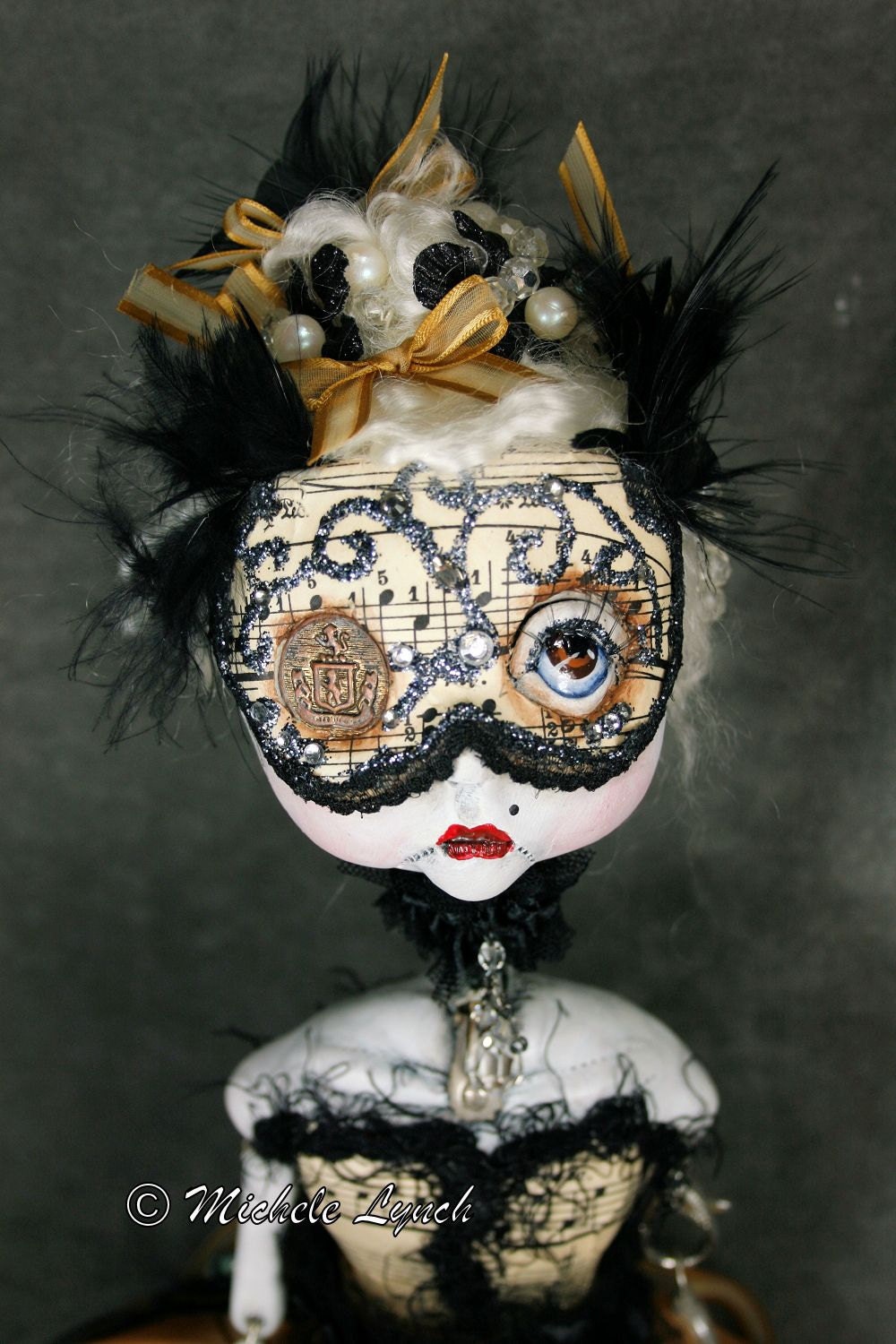 RESERVED for CvinceOne of a Kind Steampunk Pop Surrealism Art Doll Aria