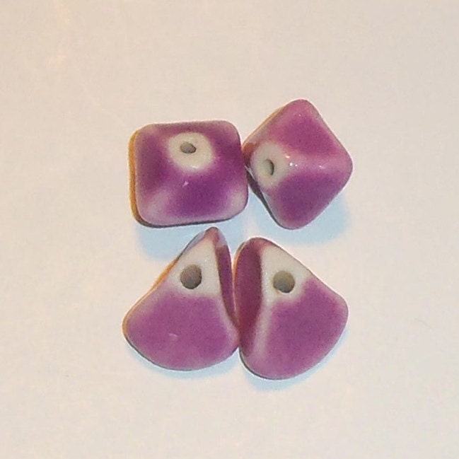 Handmade Stoneware Bead Set