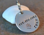 mod round pet ID tag - hand stamped in aluminum
