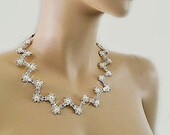 Art Deco Wedding Pearl Rhinestone Bridal Necklace, Cream Pearls My Bride, Pearl Necklace, Wedding Jewelry, Statement Bridal Necklace
