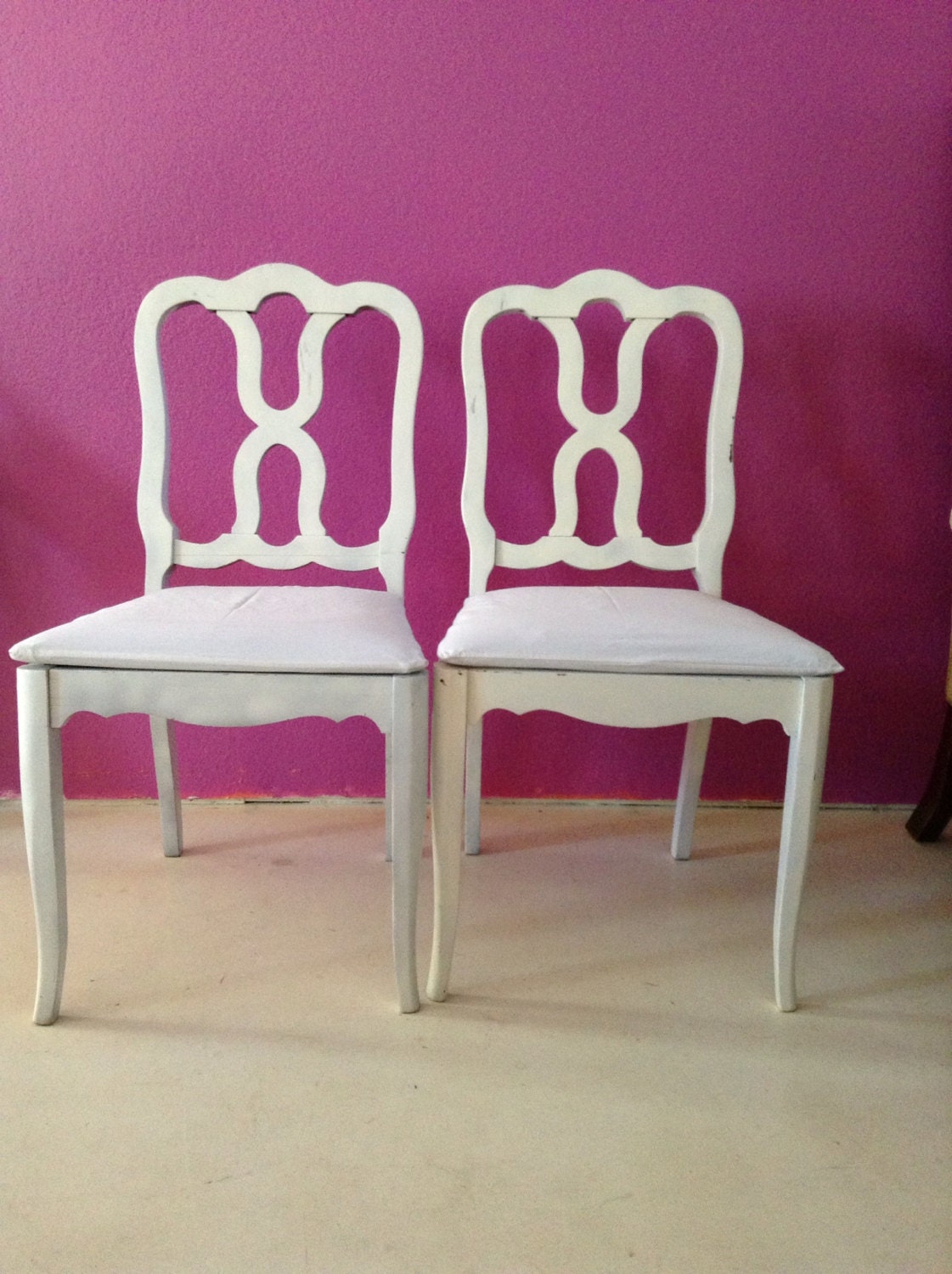 Custom Pair of  Hollywood Regency Side Chair