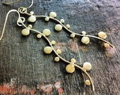 Bubble Vine Sterling Silver Earrings -  Mimosa - long