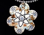 Atomic Flower Sparkle Surly Necklace with Swarovski Crystals