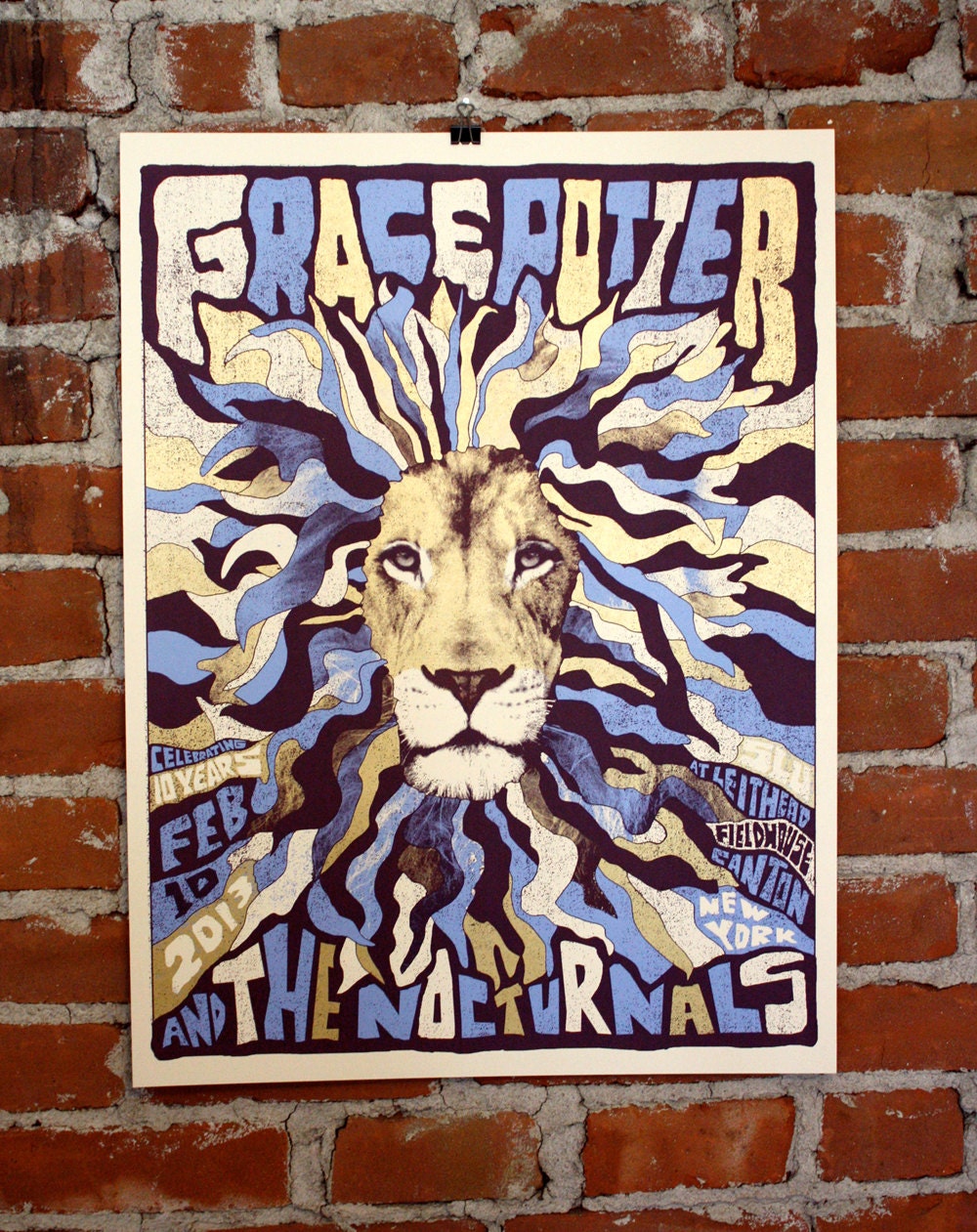 Grace Potter- Official Hand-Printed Gigposter- Canton, NY