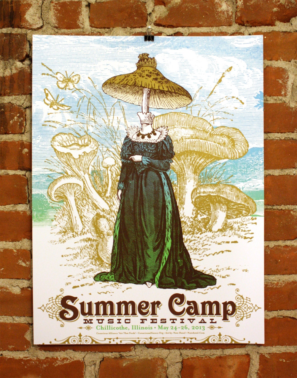 Summer Camp Music Festival 2013-Hand-Printed Poster