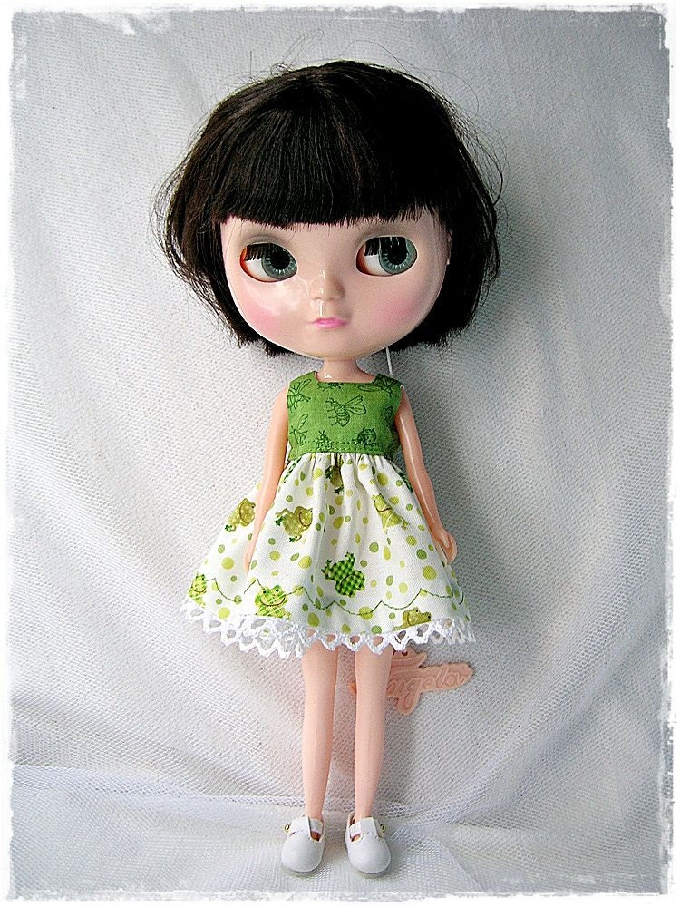 Blythe Dress: Frogs n Bees,  made by Princess51