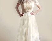 Elandra, Lace and Silk Wedding Dress- Reserved for Gabby