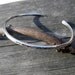 Sterling silver Hammered minimalist cuff bracelet oxidized sterling silver bracelet