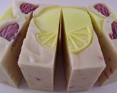Raspberry Lemonade Handmade Soap - Extra Large 6 oz made with pure coconut milk from Arcadia Aromatics