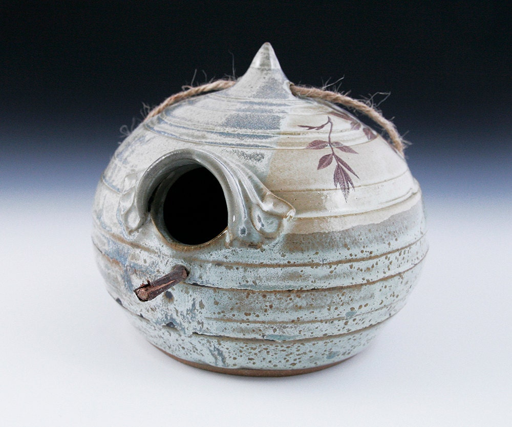 Hobbit Hole Ceramic Birdhouse