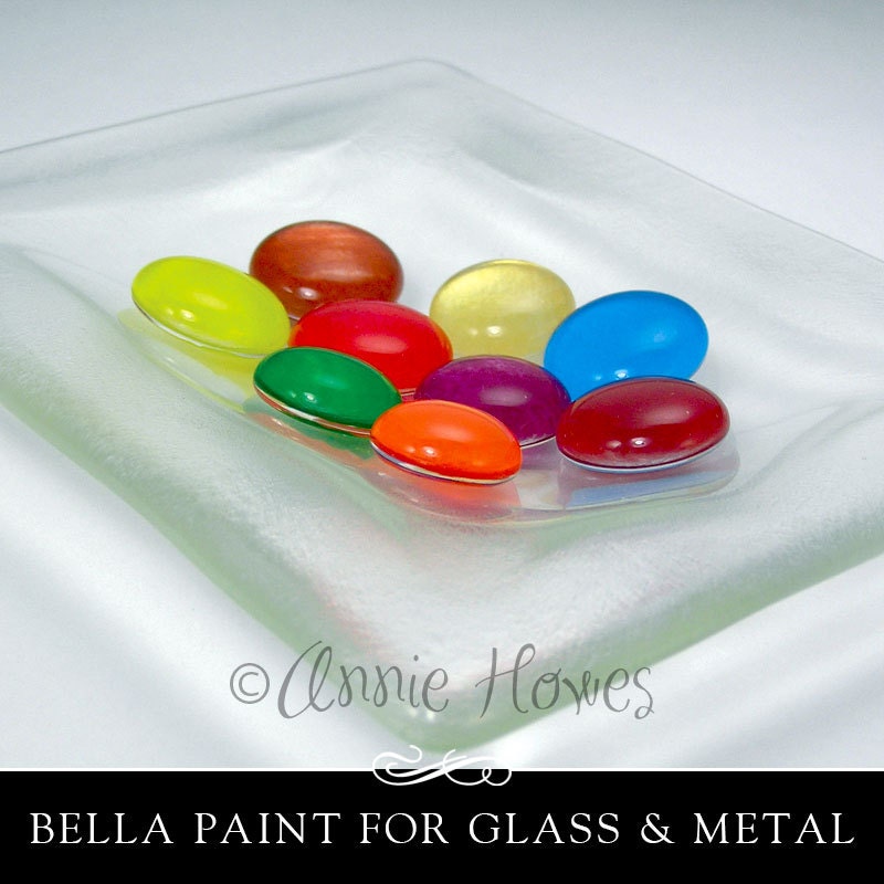 Bella Paint for Glass and Metal. Opaque Glossy Paint, Food Safe. Single 2 oz. Jar. Annie Howes.