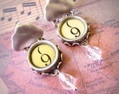CLOUD 9 - Vintage Typewriter Key Earrings