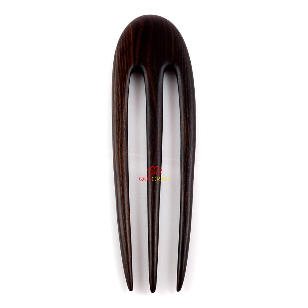 Striped Ebony Hairpin Handmade