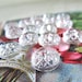 16 Vintage Clear Glass Dome Buttons