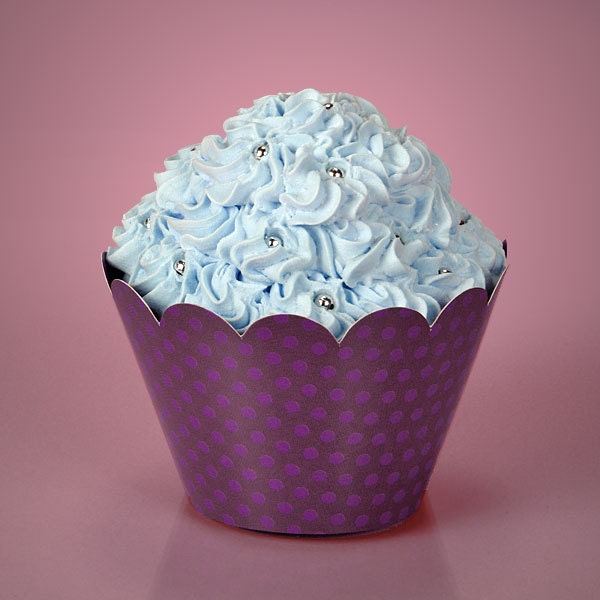 Purple Polka Dot Paper Cupcake Wrappers Set of 12 Il_170x135