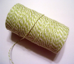 Honeydew Bakers Twine - Green & White - 30 yards sampler Il_570xn