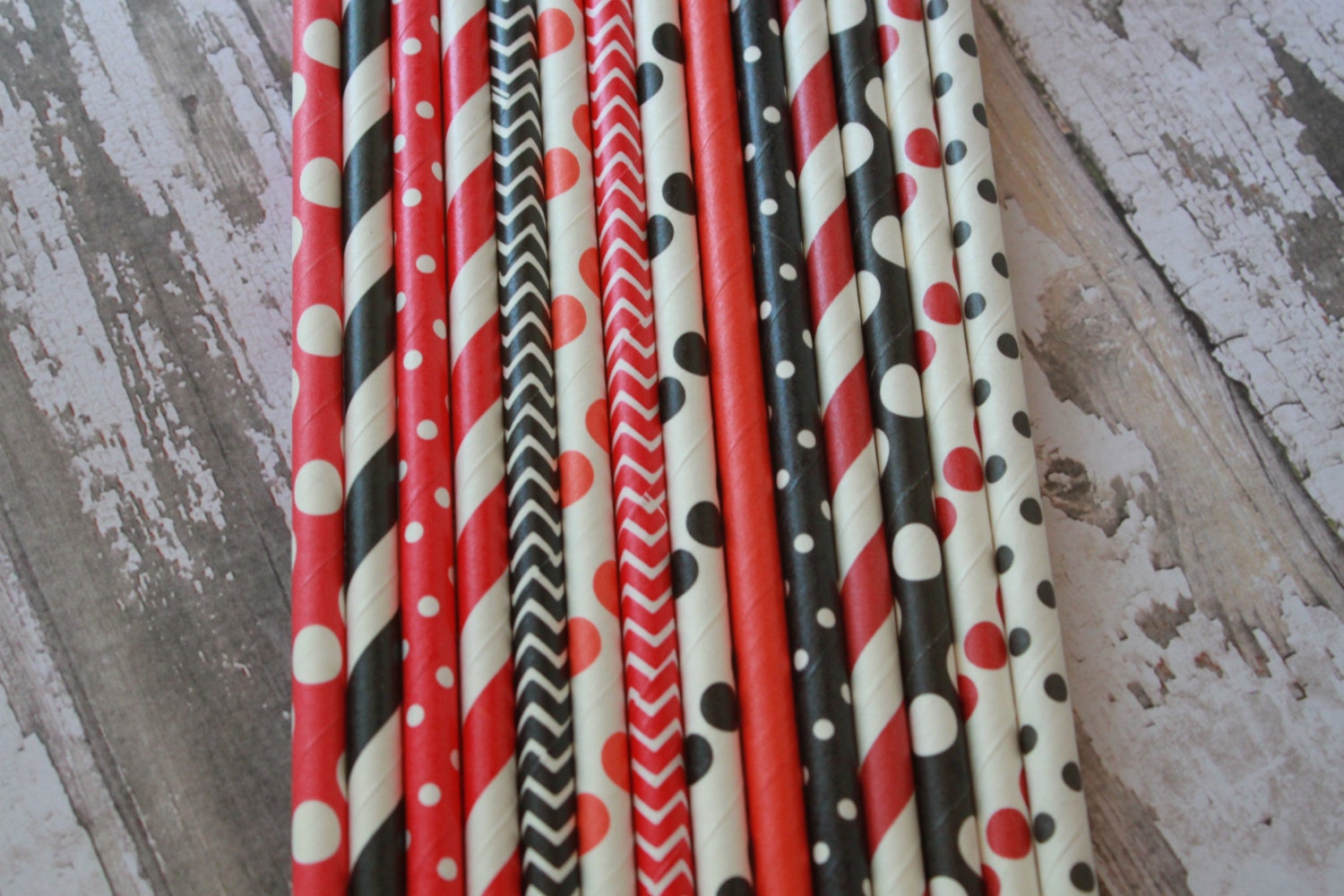 Pirate Party Straws -- Set of 20 -- Poker -- Paper Drinking -- Mickey Mouse -- Minnie Mouse Il_570xn