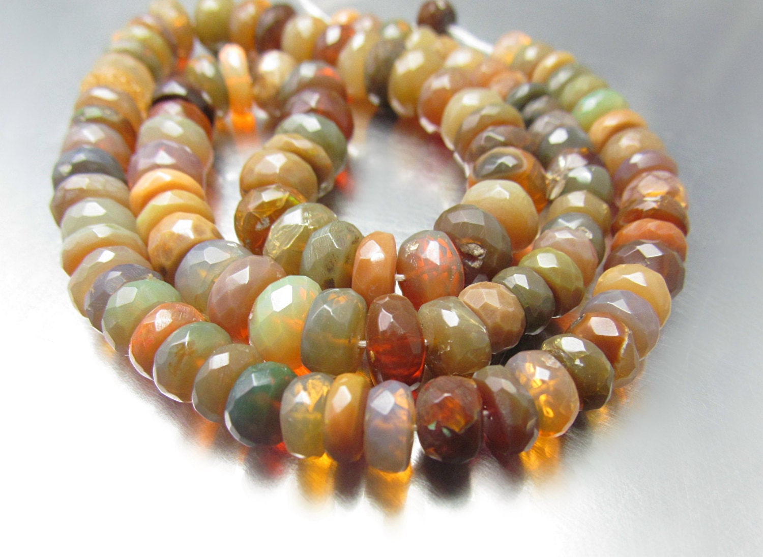 Excellent Quality Ethiopian Opal Rondelles