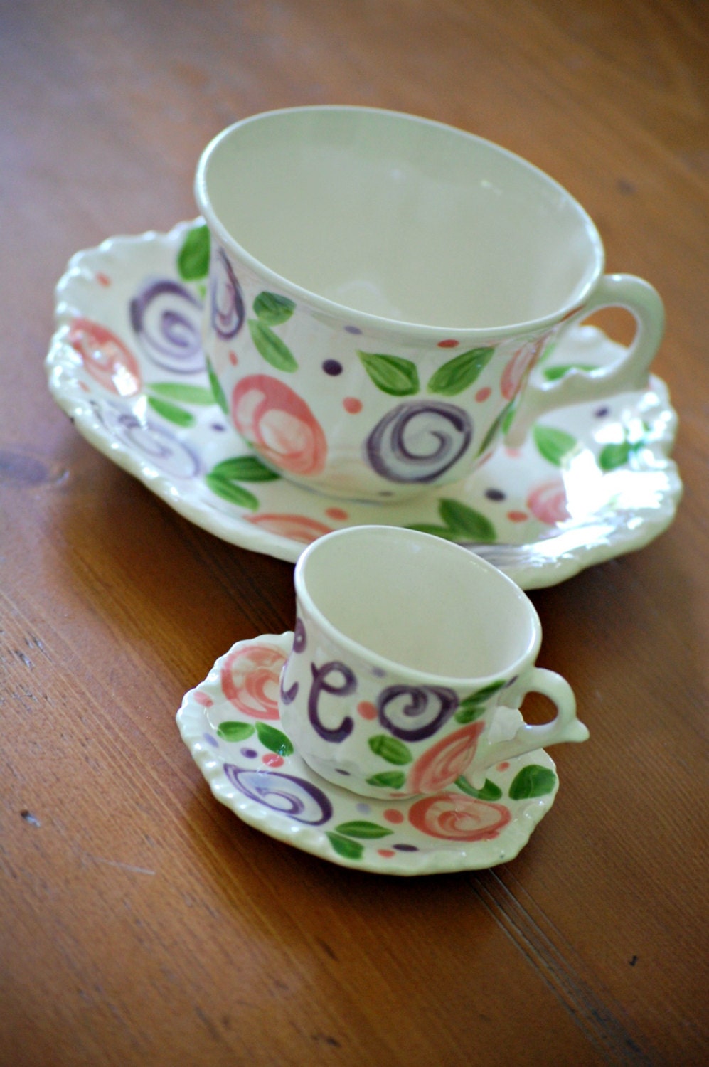 Mommy and Me tea for two matching tea cup sets. . . Valentine's Day, Mother's Day Gift, Grandparents Day Il_170x135