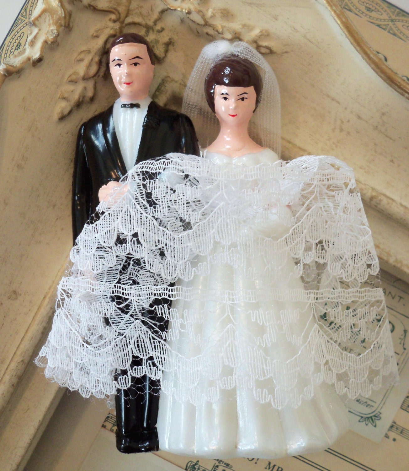 Love is Sweet / Sale / Vintage / Wedding Cake Topper / Bride and Groom / DIY / Bridal Shower Cake Decoration